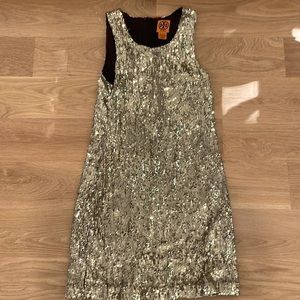 Tory Burch sz XS gold sequin dress
